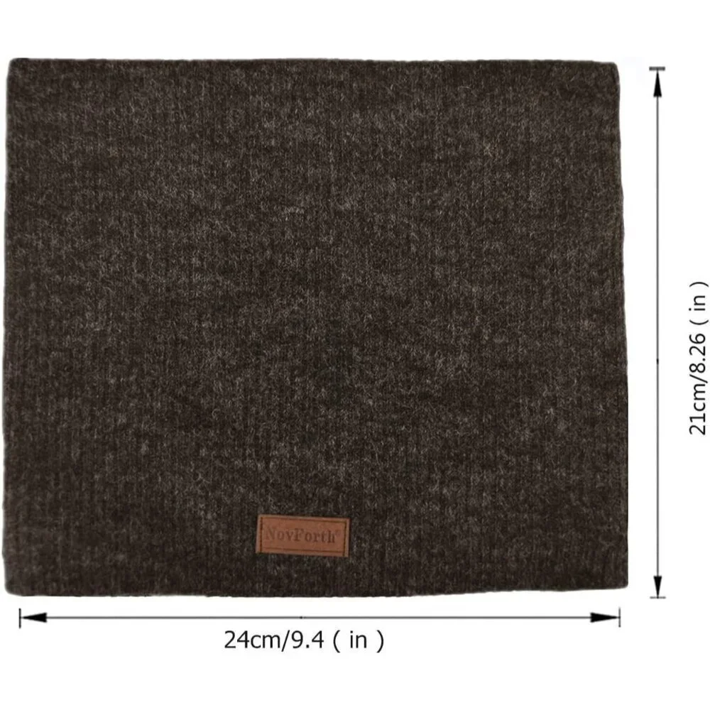 Men's Dark Brown Winter Ski Neck Gaiter Face Scarf Fleece Lined Windproof Scarve
